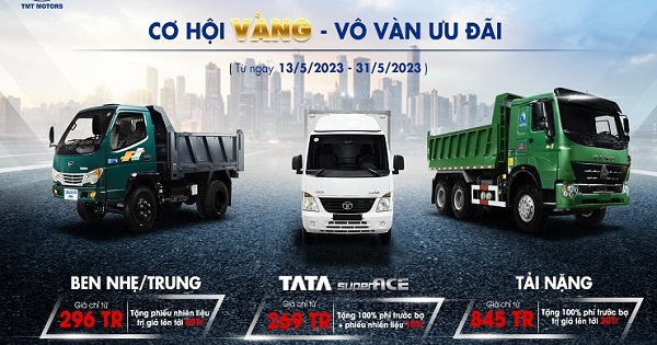 TMT Motors tung ưu đãi cực sốc tháng 5, giá bán chỉ từ 269 triệu đồng